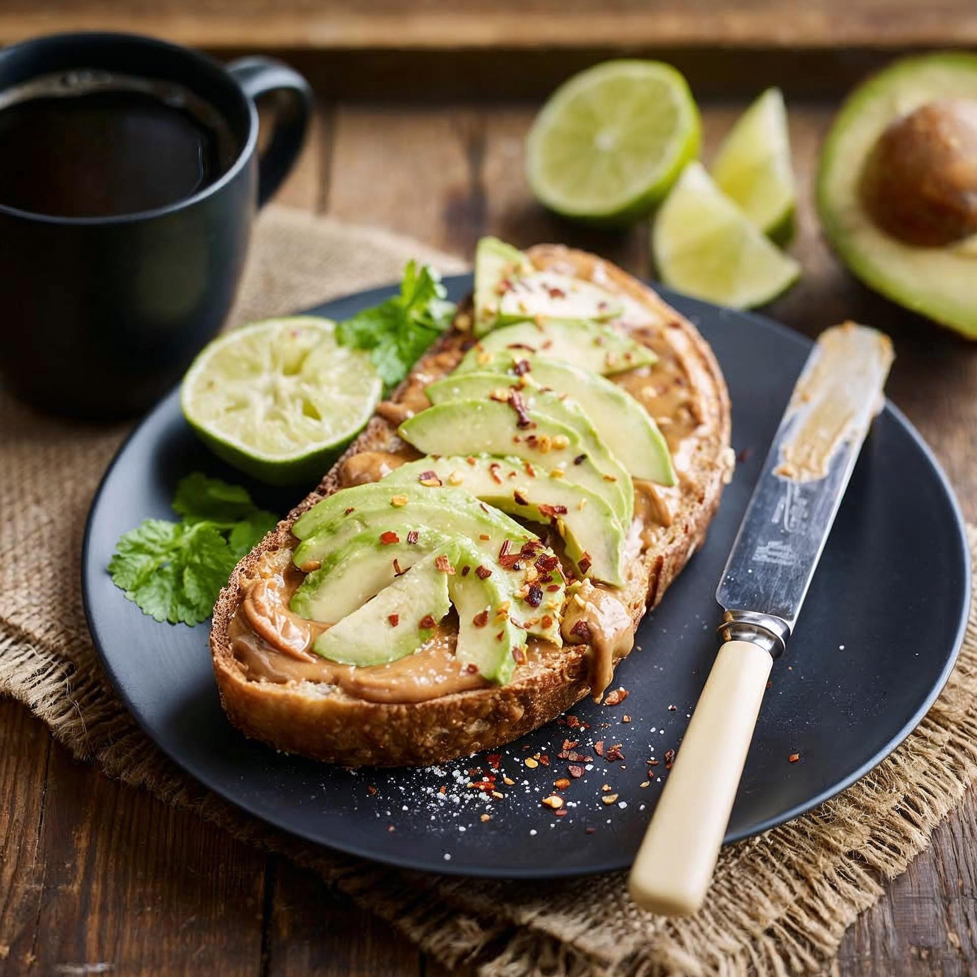Healthy Avocado Toast with Peanut Butter Twist
