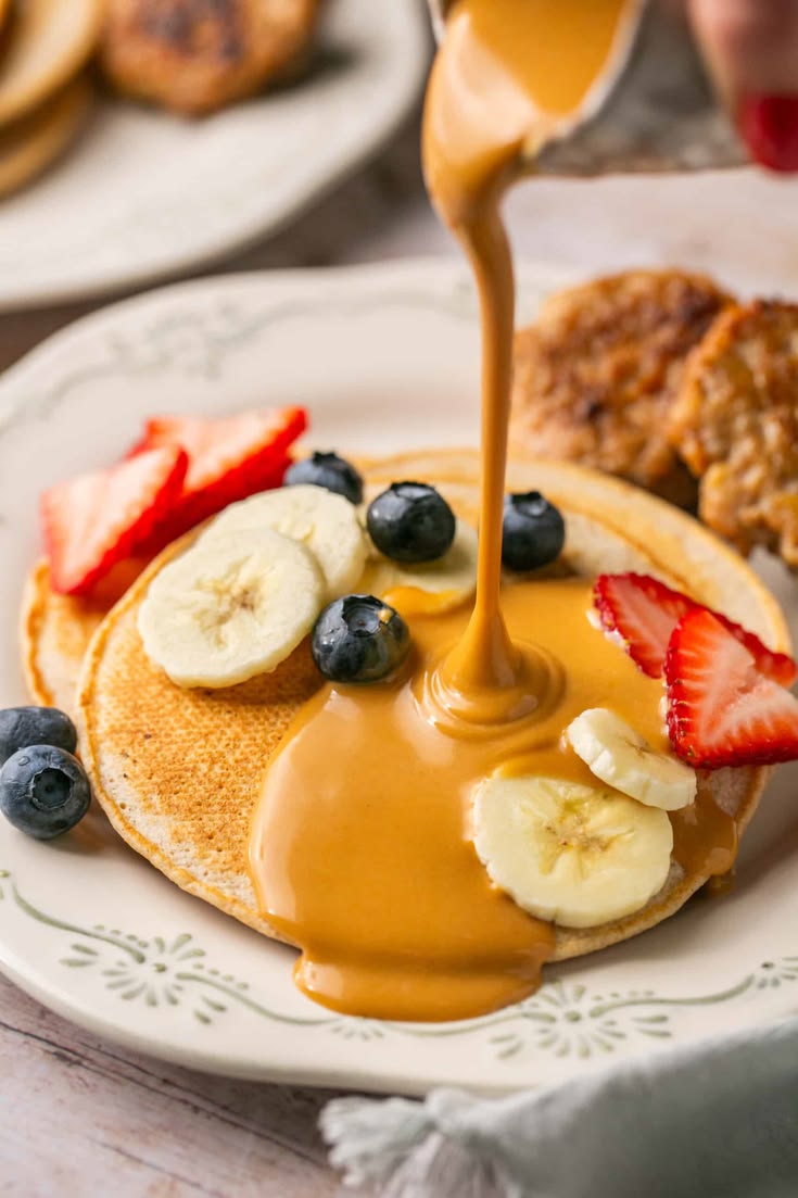 Berries and Peanut Butter Protein Pancakes