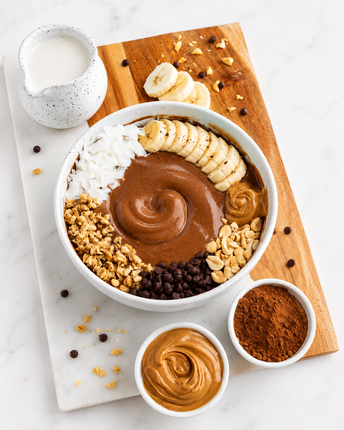 Dark Chocolate Peanut Protein Bowl