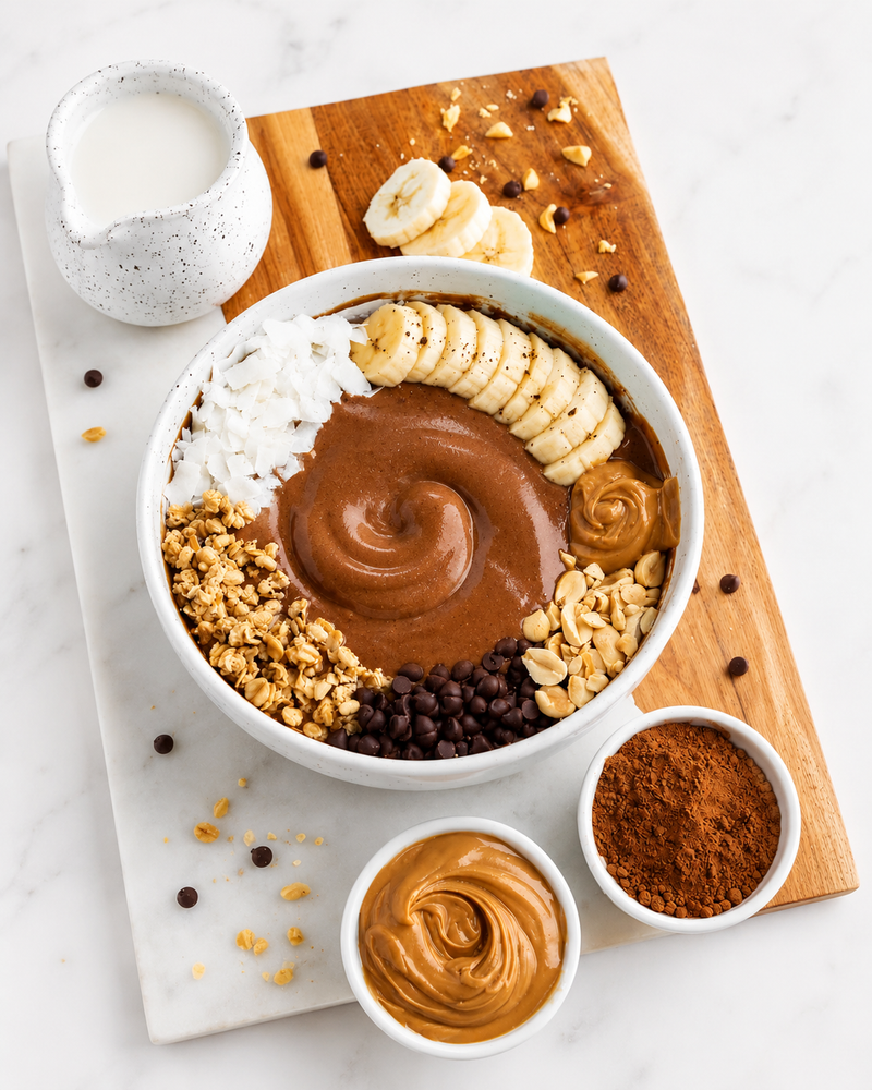 Dark Chocolate Peanut Protein Bowl