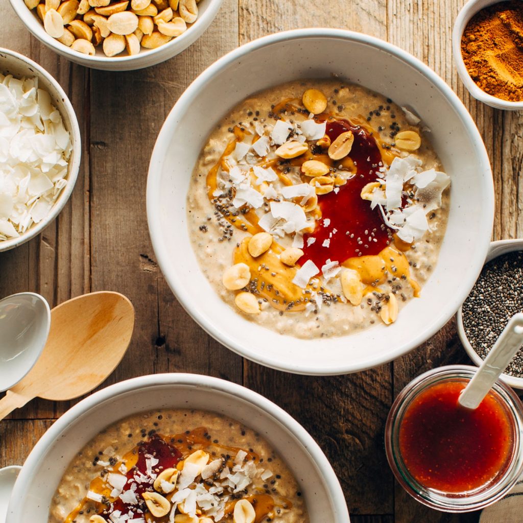 Creamy Peanut Butter Overnight Oats