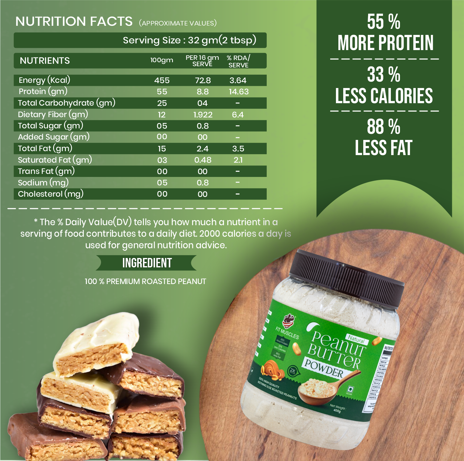 Natural Peanut Butter Powder