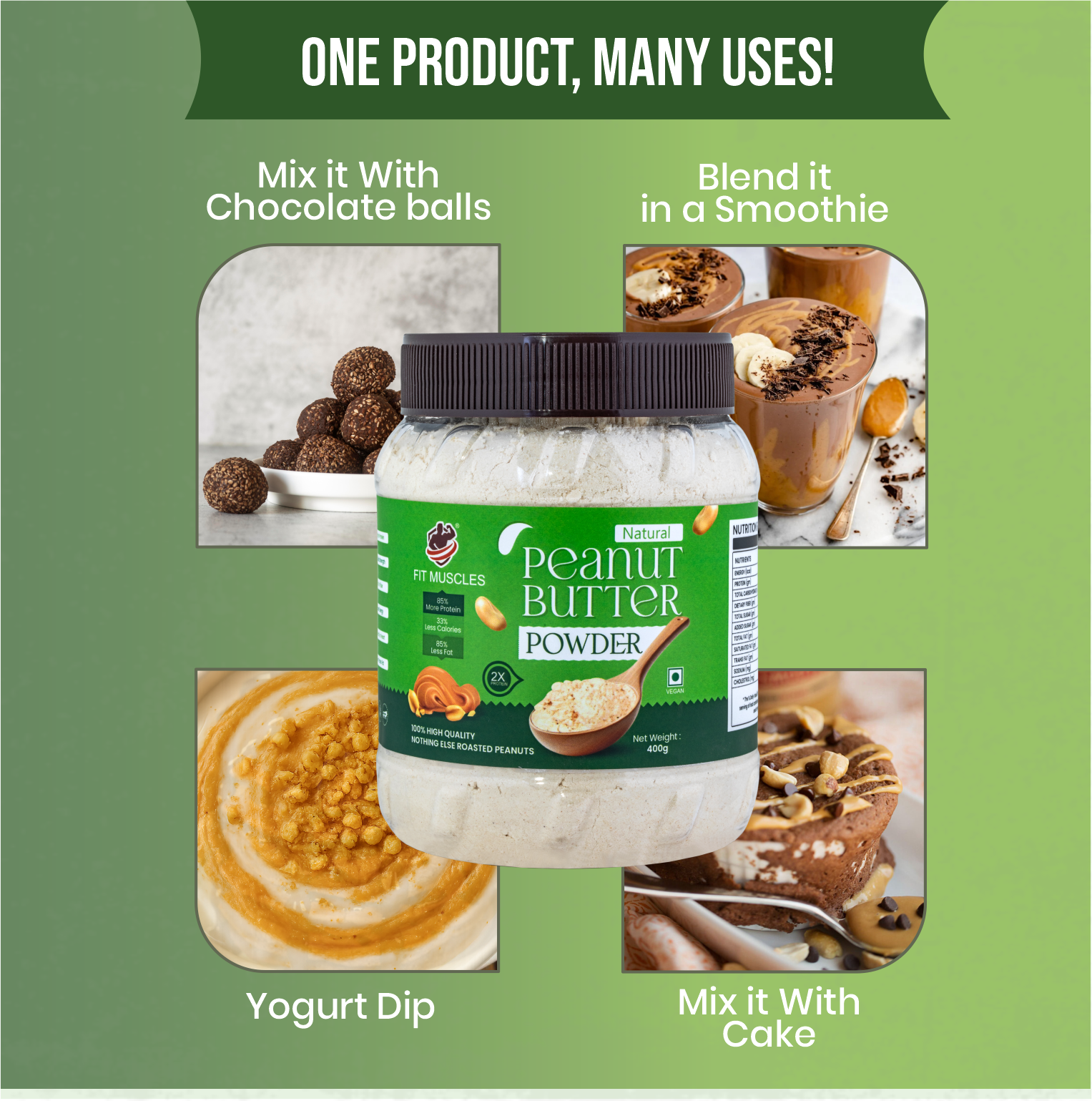 Natural Peanut Butter Powder