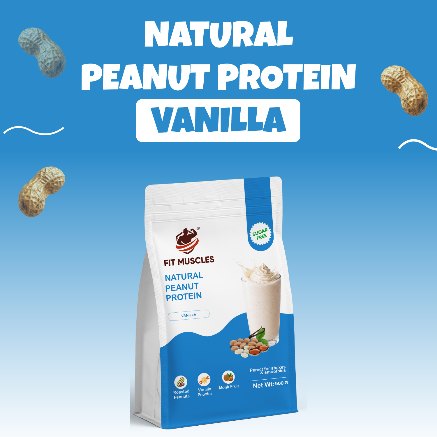 Natural Peanut Protein Powder - Vanilla