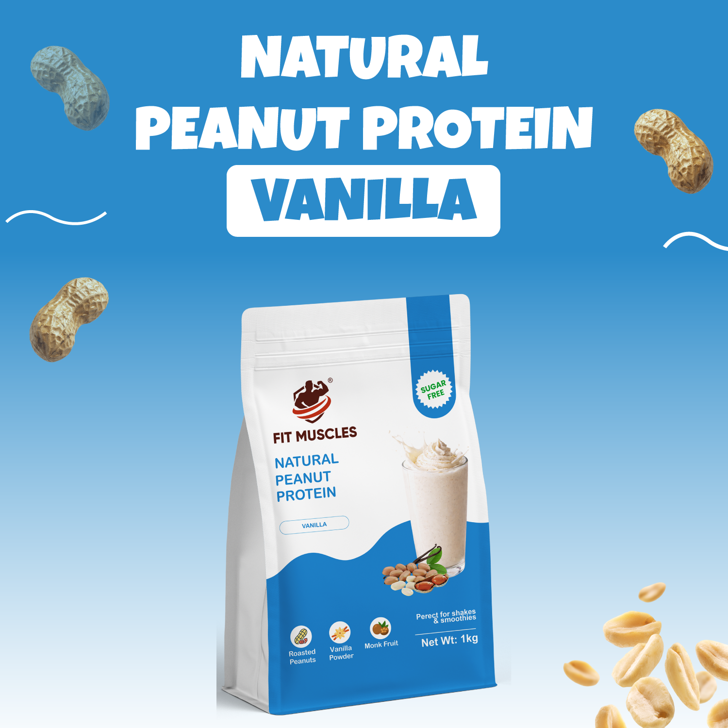 Natural Peanut Protein Powder - Vanilla