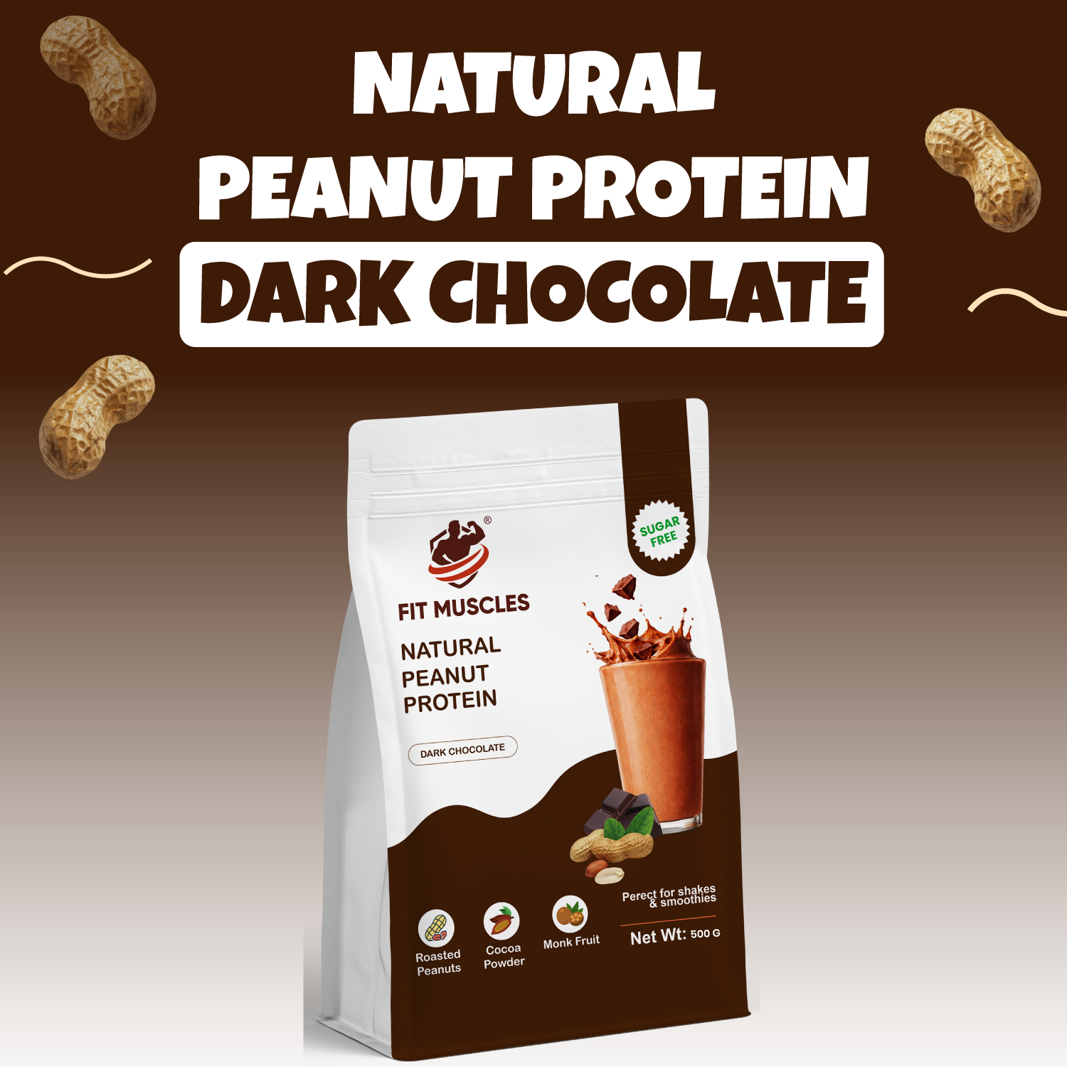 Natural Peanut Protein Powder-Dark Chocolate