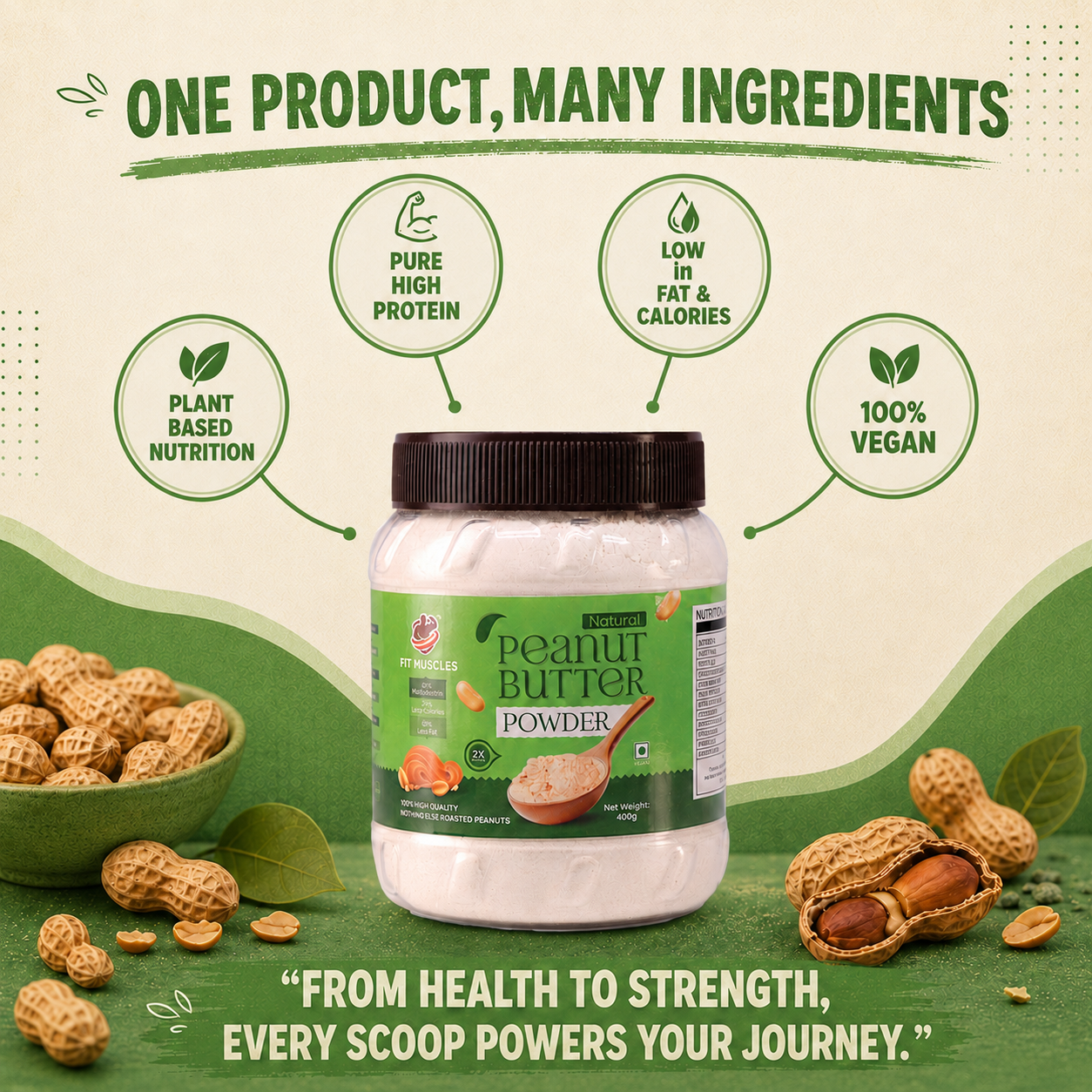 Natural Peanut Butter Powder