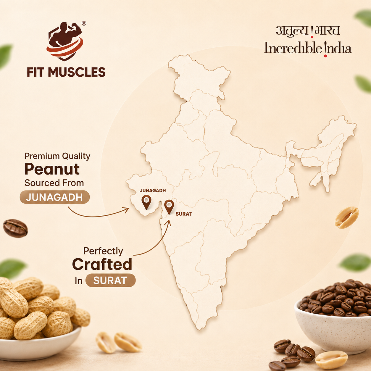 Natural Peanut Protein Powder - Coffee