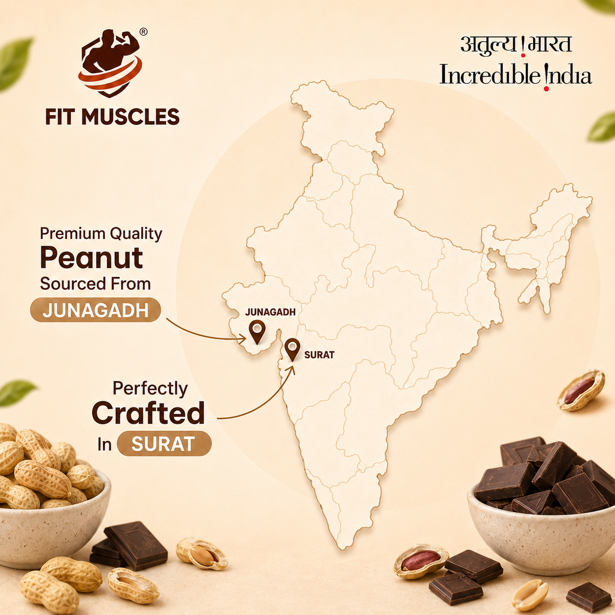 Natural Peanut Protein Powder-Dark Chocolate