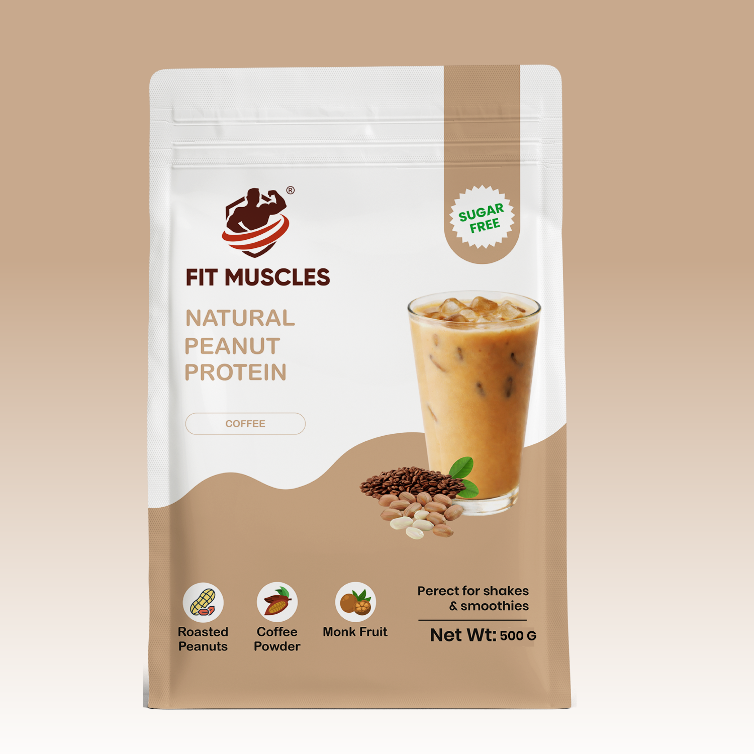 Natural Peanut Protein Powder - Coffee