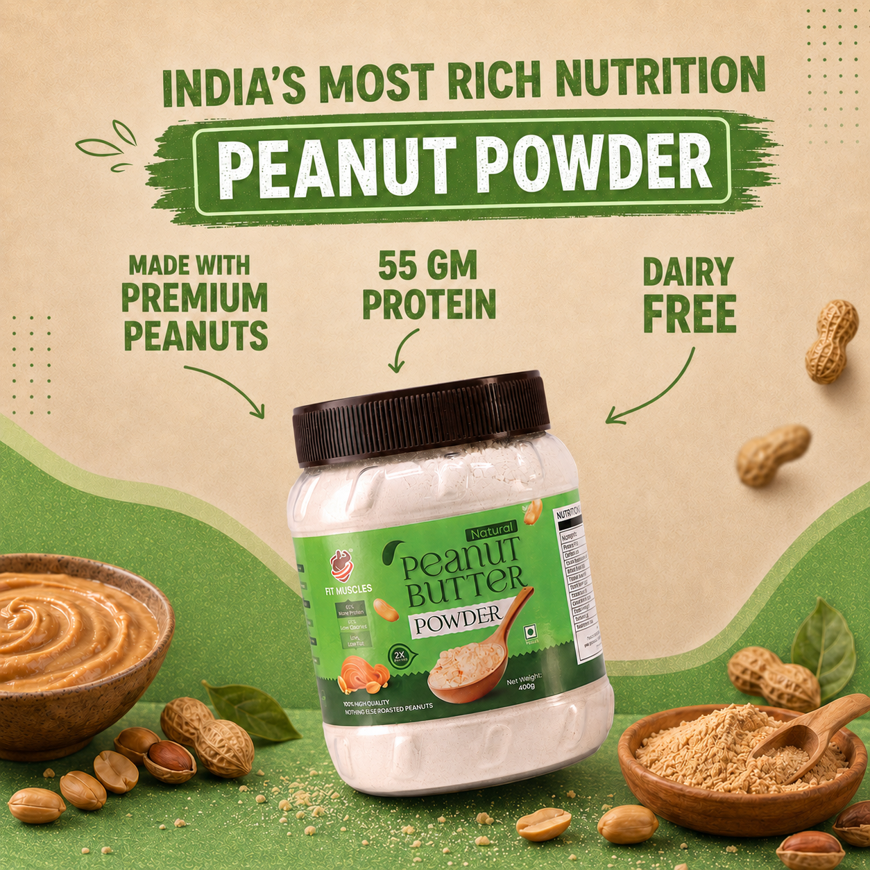 Natural Peanut Butter Powder