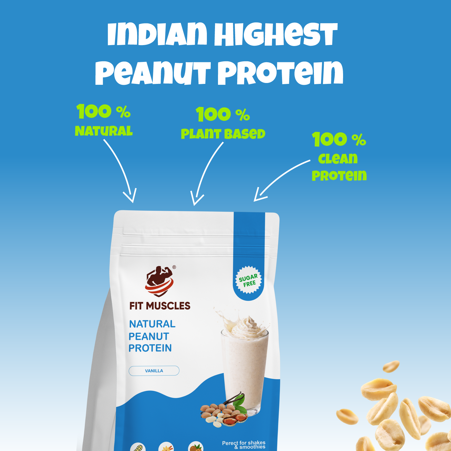 Natural Peanut Protein Powder - Vanilla