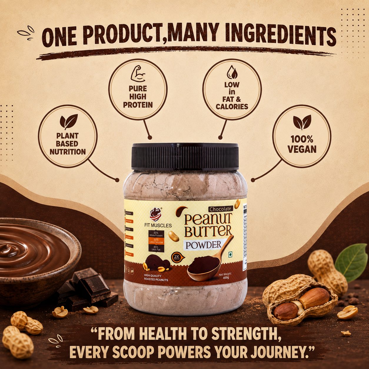 Chocolate Peanut Butter Powder