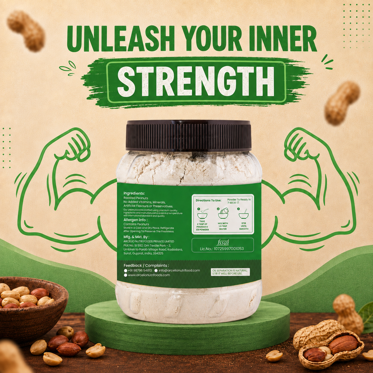 Natural Peanut Butter Powder