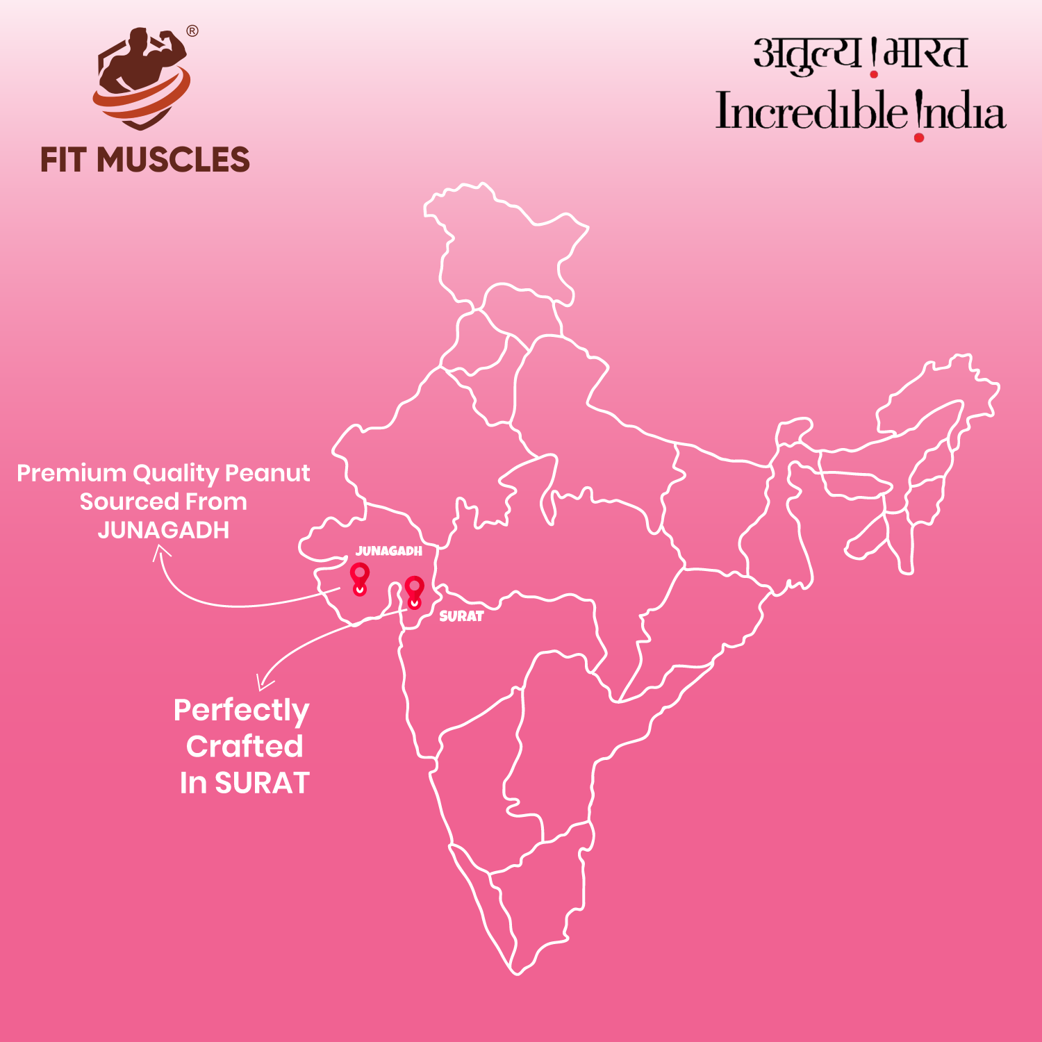 Natural Peanut Protein Powder- Strawberry