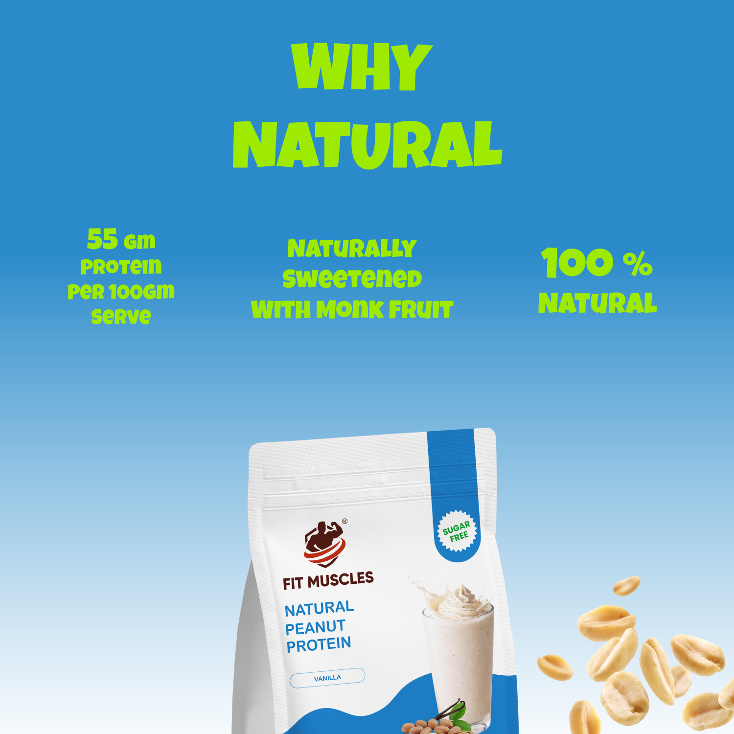 Natural Peanut Protein Powder - Vanilla