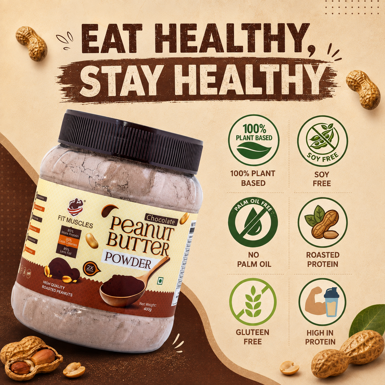 Chocolate Peanut Butter Powder