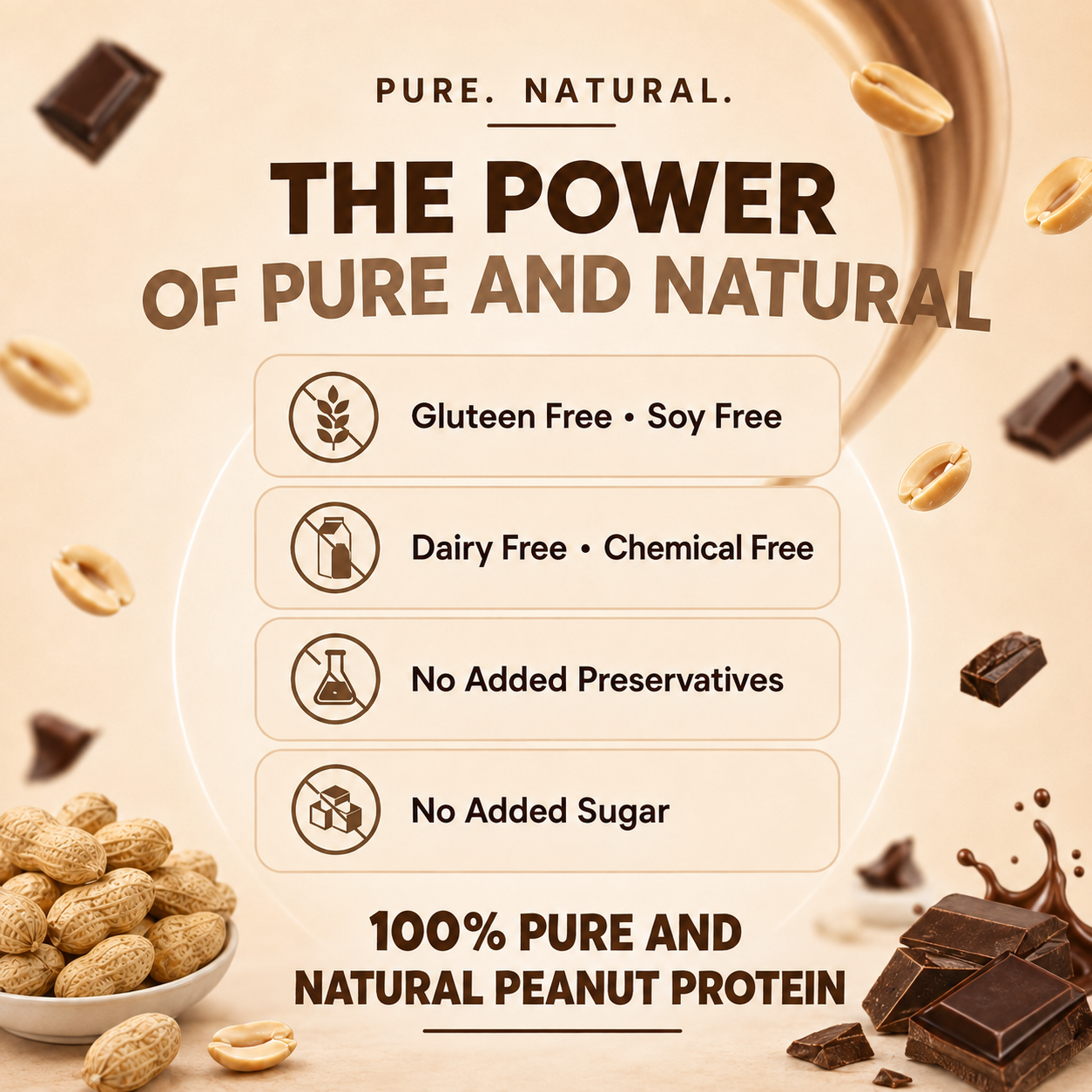 Natural Peanut Protein Powder-Dark Chocolate