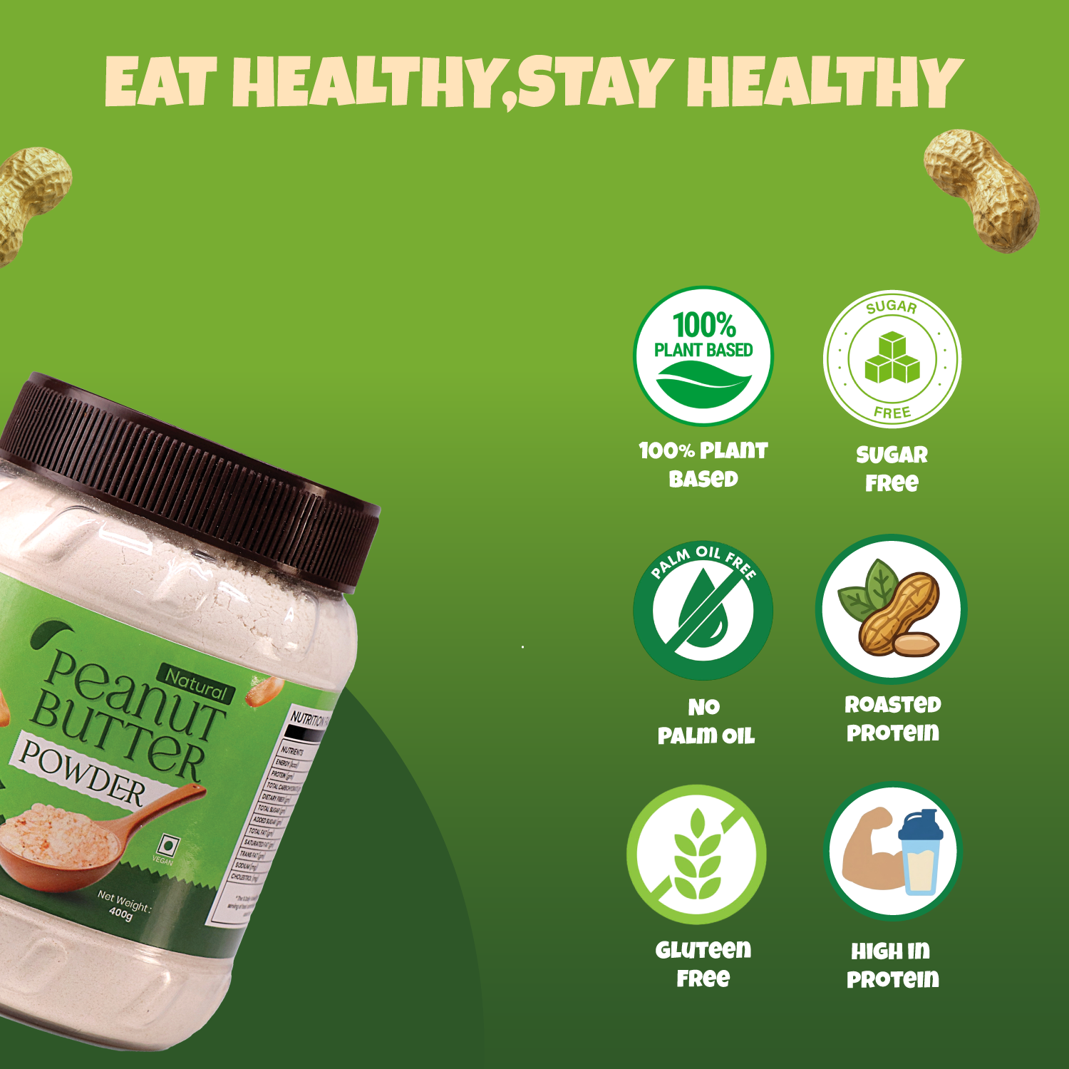 Natural Peanut Butter Powder