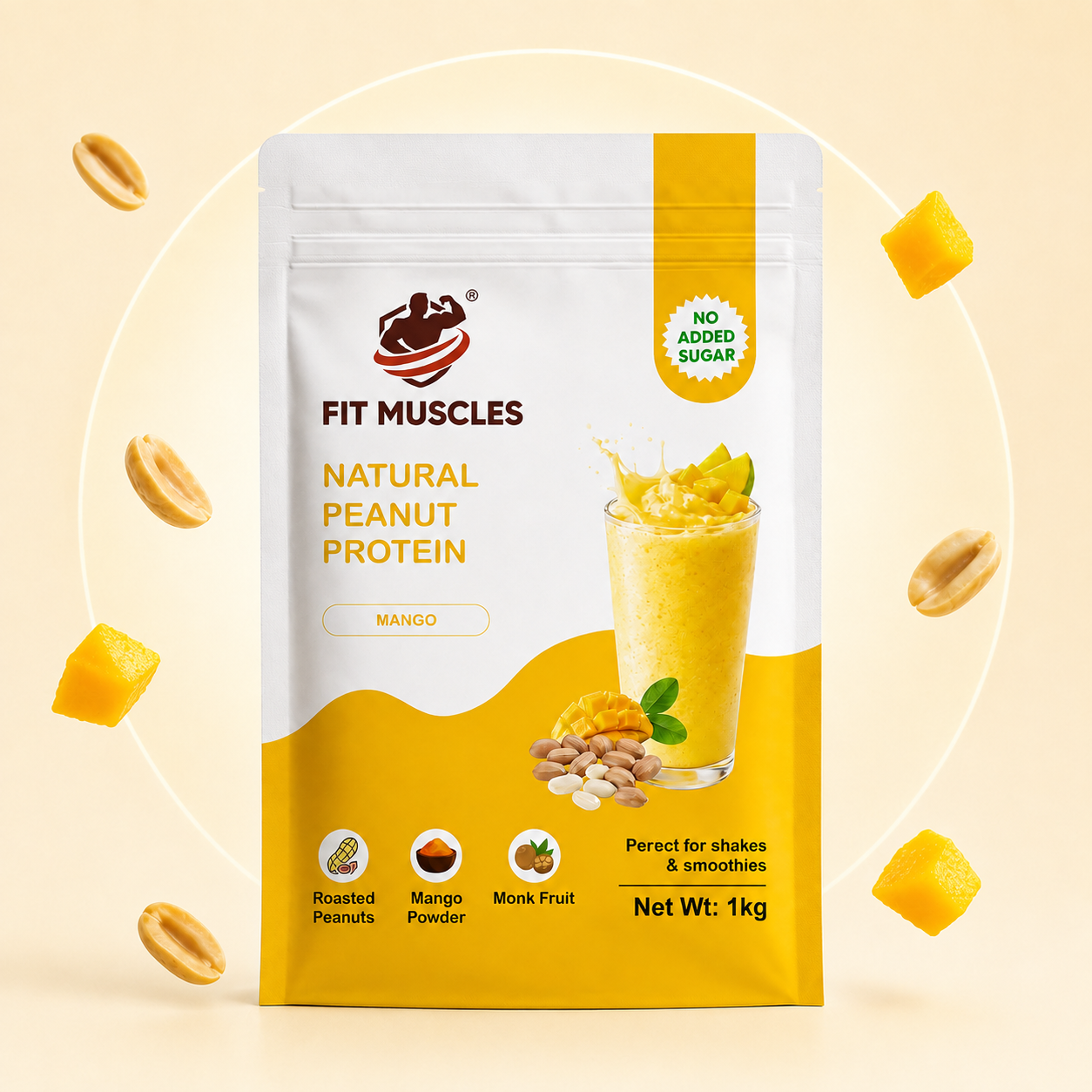 Natural Peanut Protein Powder - Mango
