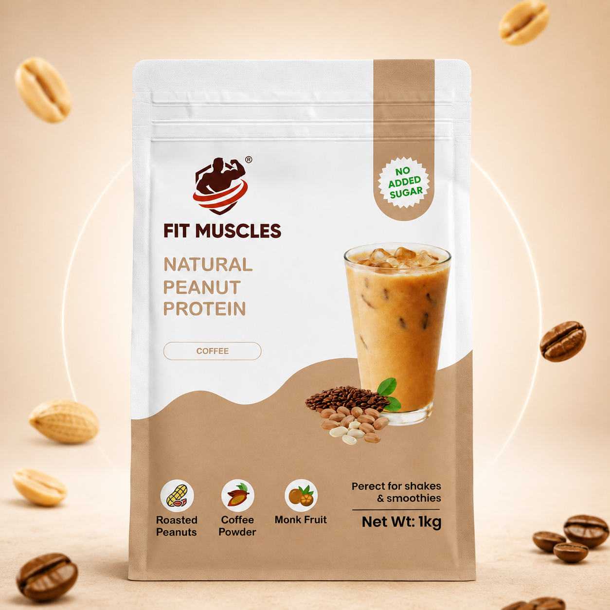 Natural Peanut Protein Powder - Coffee