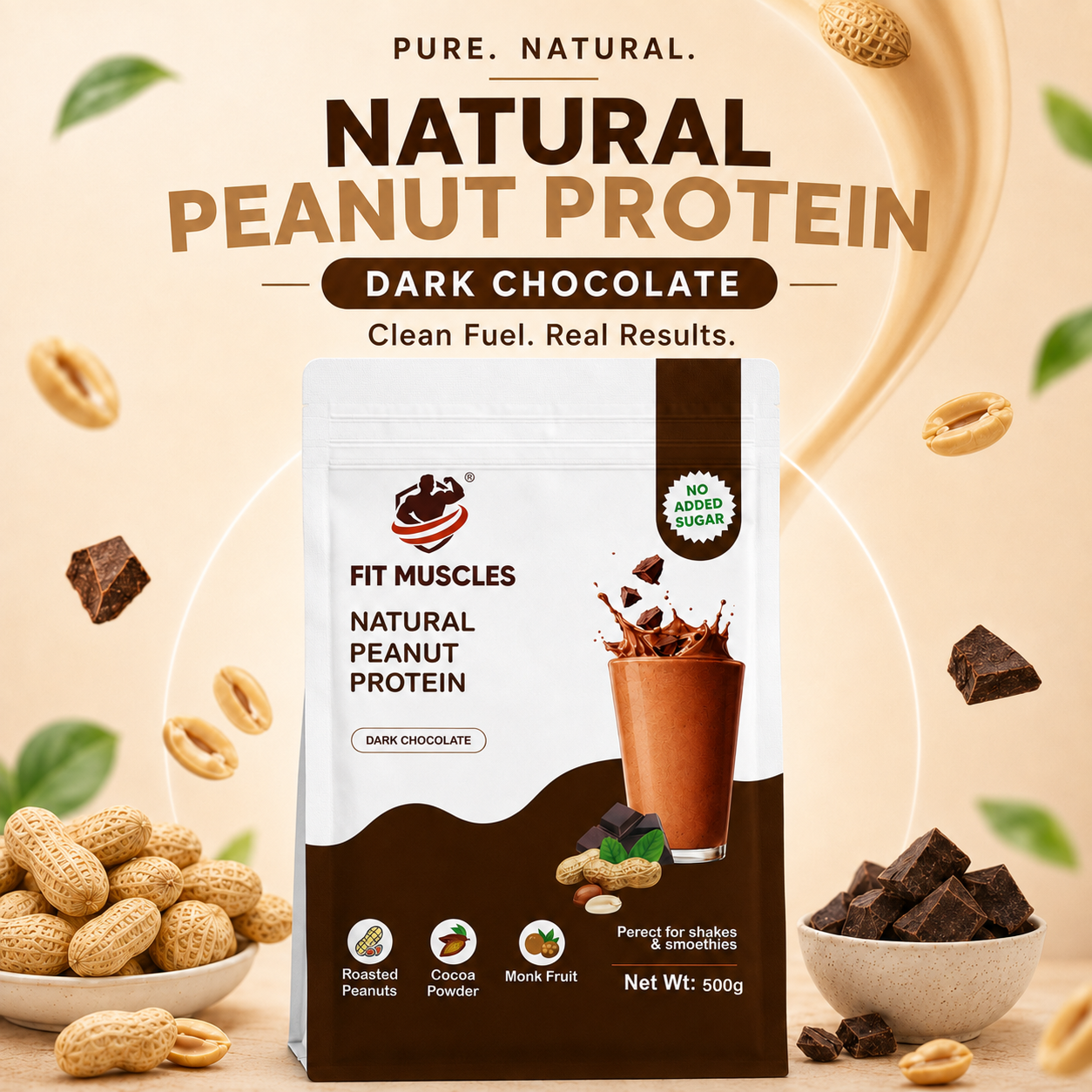 Natural Peanut Protein Powder-Dark Chocolate