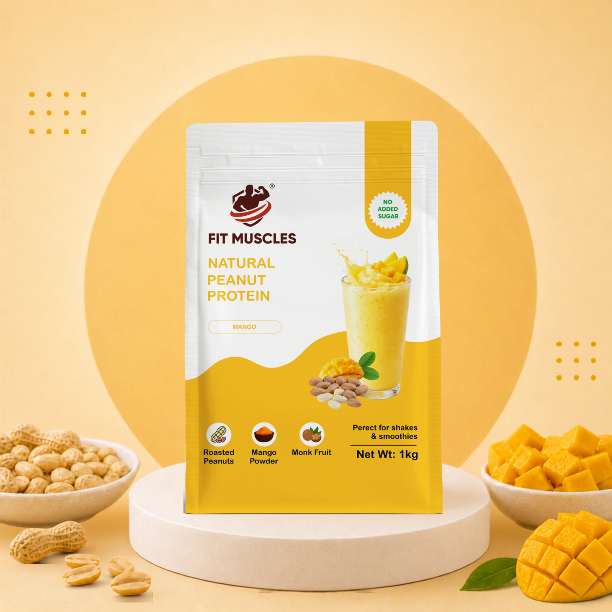 Natural Peanut Protein Powder - Mango