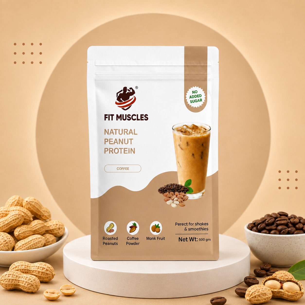 Natural Peanut Protein Powder - Coffee