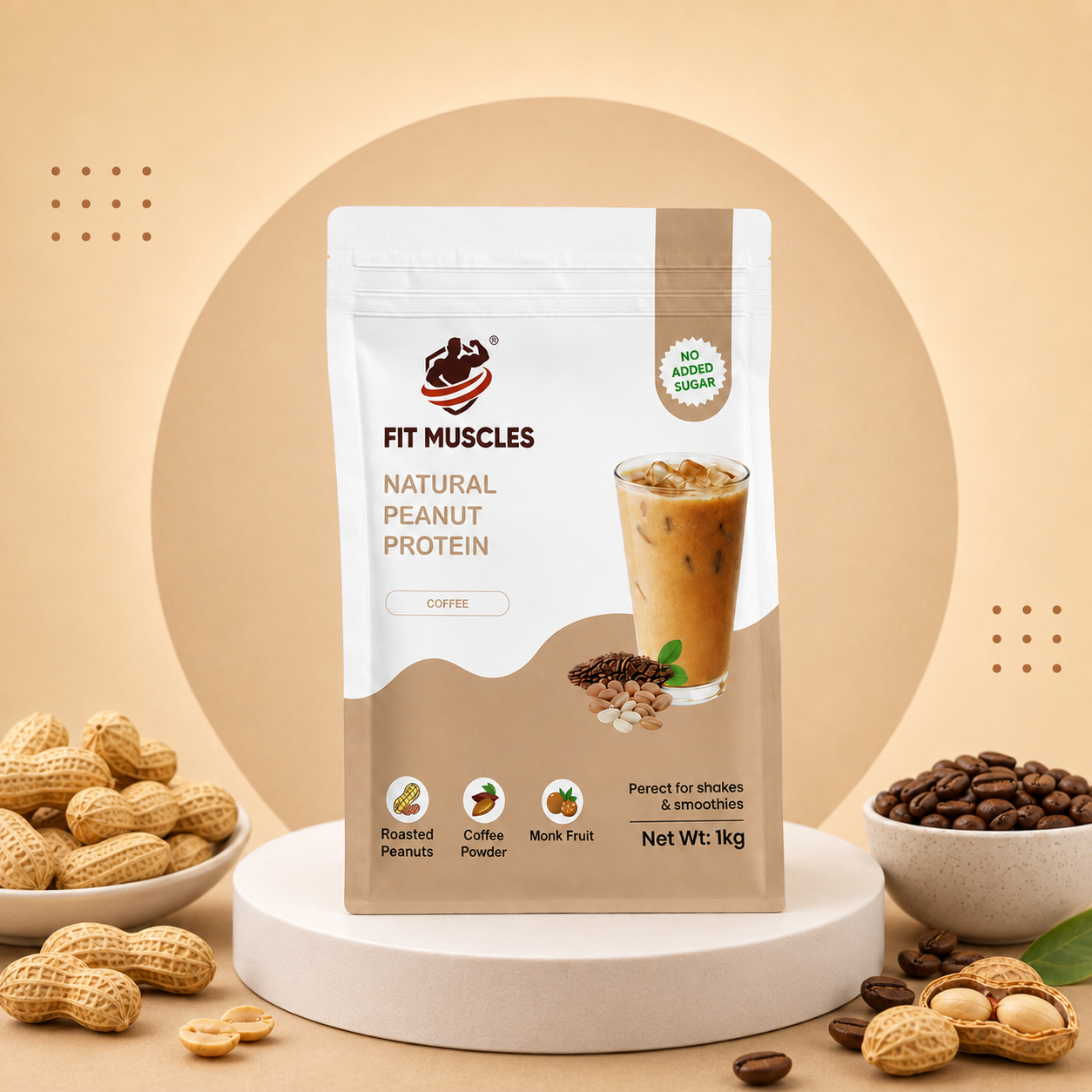 Natural Peanut Protein Powder - Coffee